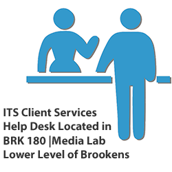 ITS Client Services Help Desk | Located in the Lower Level of Brookens | BRK 180 / Media Lab